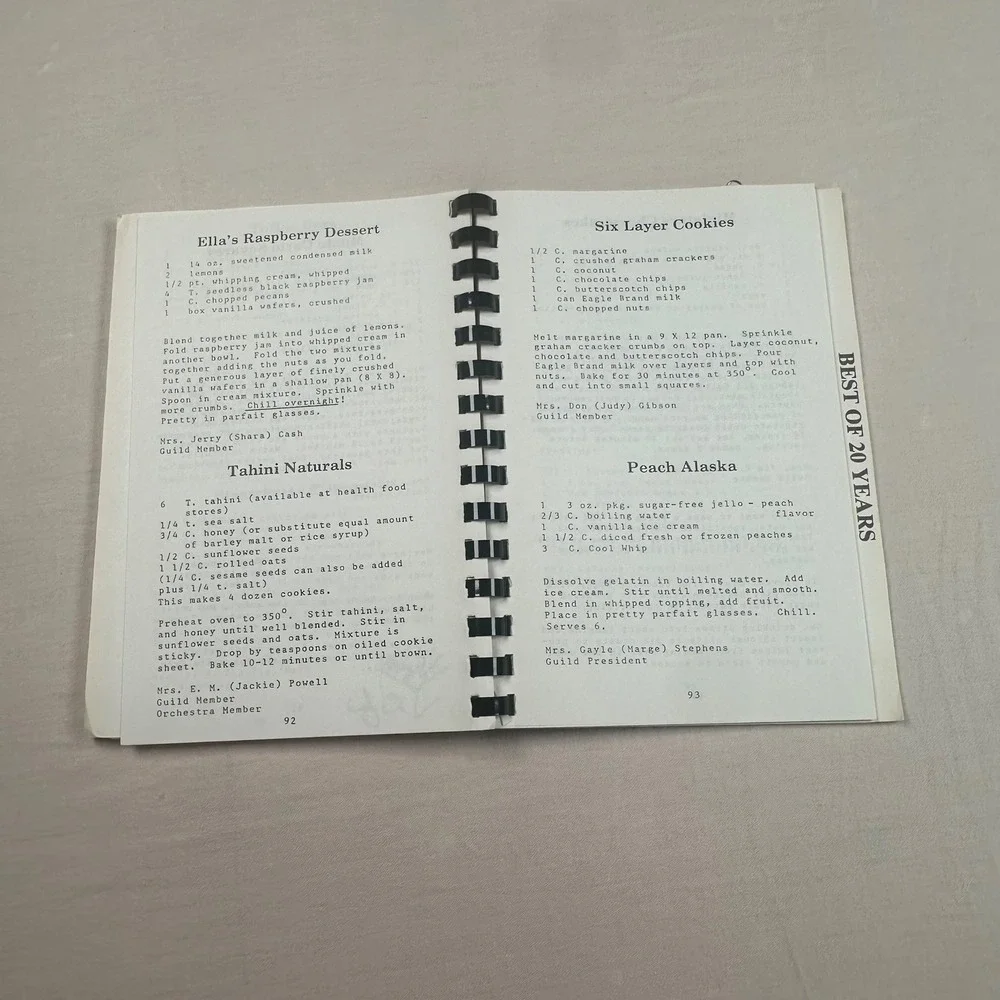 Vintage 1986 Symphony of Cooking 20th Annual Gourmet Day Spiral Cookbook Tabbed